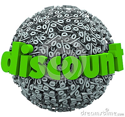 Discount Percent Sign Sphere Save Money Sale Price Stock Photo