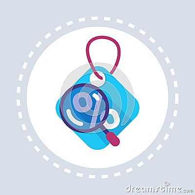 Discount percent tag icon shopping special offer concept flat Vector Illustration