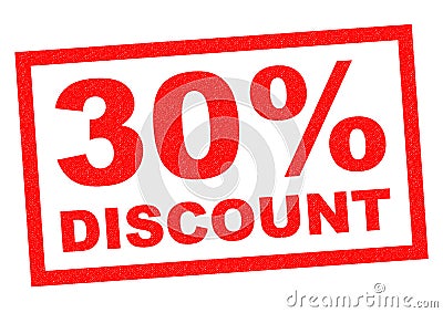 30% DISCOUNT Stock Photo