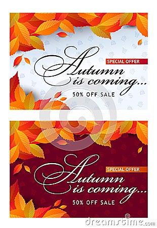 Discount sale print banners. Stock Photo