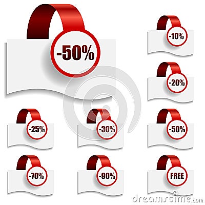 Discount tags Vector Illustration