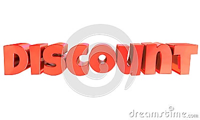 Discount text for discount ads, banners and showcases for web i print usage. Stock Photo