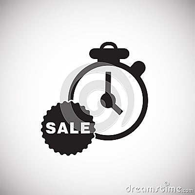 Discount time counter on white background Vector Illustration