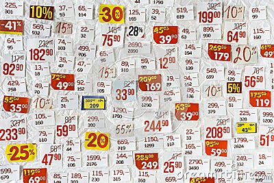 DISCOUNTS background Stock Photo