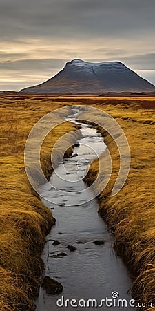 Exploring Iceland's Marsh And Gangkhar Puensum Mountain Path Stock Photo