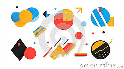Discover dynamic motion graphic elements with tapered strokes and smooth animations for your design projects. Perfect for modern Stock Photo