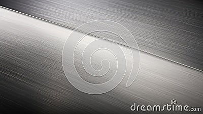 Discover the elegance of a fine brushed wide metal steel plate. Ai Generated Stock Photo