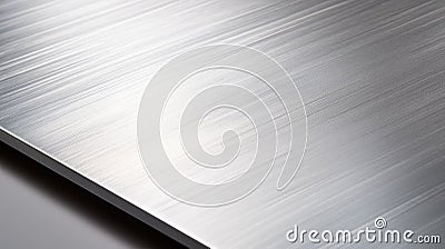 Discover the elegance of a fine brushed wide metal steel plate. Ai Generated Stock Photo