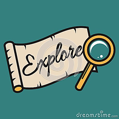 Discover and explore iconography Vector Illustration
