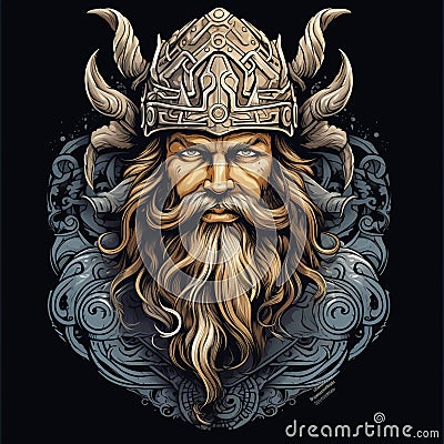 Viking Sneer: JackDeezey's Design Stock Photo