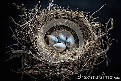 Stunning Bird Nests Stock Photo