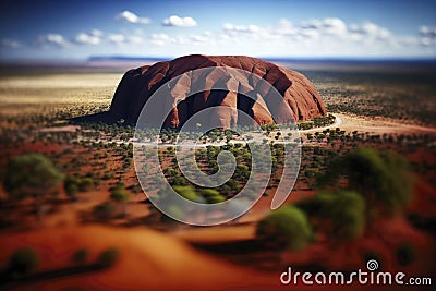 Discover the Majestic Uluru Rock in Australia. Perfect for Travel Brochures and Posters. Editorial Stock Photo