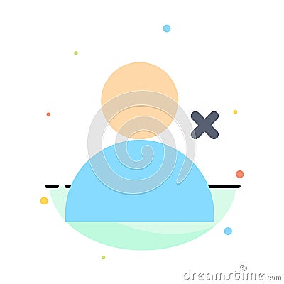 Discover People, Twitter, Sets Abstract Flat Color Icon Template Vector Illustration