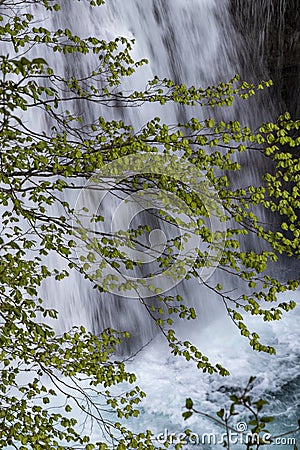 Discover the Power of Nature: Immerse Yourself in the Magnificence of Ordesa's Cascading Waters Stock Photo