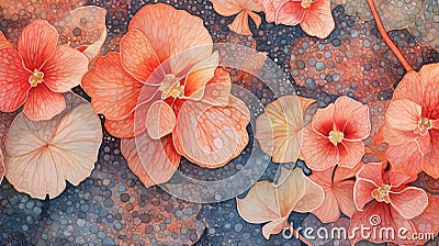 Exploring Pointillism Abstract And Gouache Angular In The Style Of Justin Bieber's Mandy Disher Stock Photo