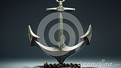 The Admiralty Anchor on plain back ground Stock Photo