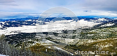 Discovery ski panorama, near Philipsburg, Montana Stock Photo