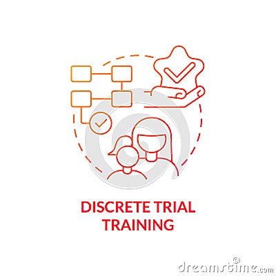 Discrete trial training concept icon Vector Illustration