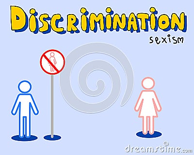 Discrimination: sexism Cartoon Illustration