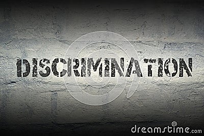 Discrimination WORD GR Stock Photo