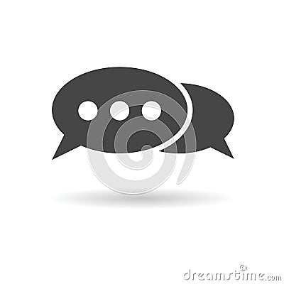 Discuss Talk Icon Vector Illustration