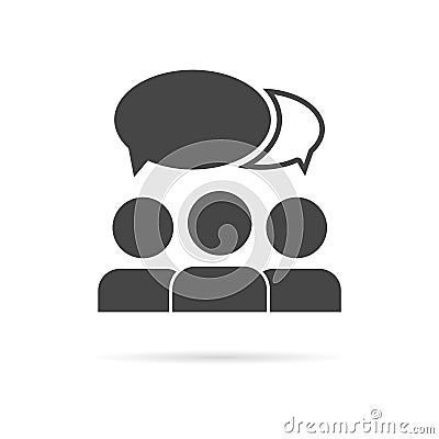 Discuss Talk Icon Vector Illustration