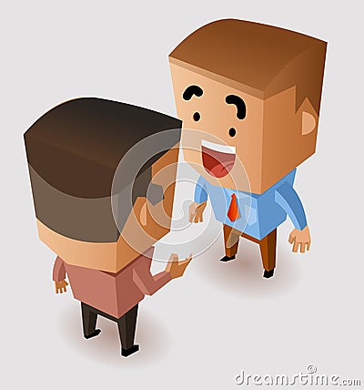 Discussion with business partner Vector Illustration