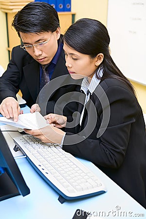 Discussion in office Stock Photo