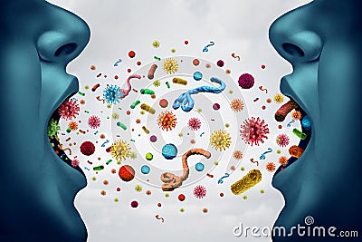 Disease Spreading Medical Concept Cartoon Illustration