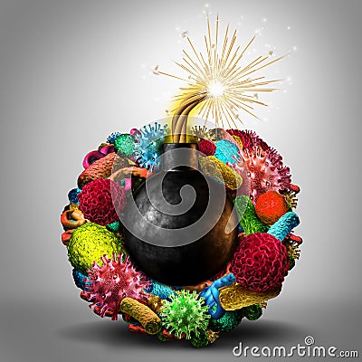 Disease Time Bomb Stock Photo