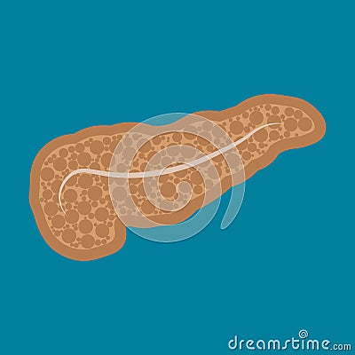 Diseases of the pancreas. Pancreatitis. dysbiosis, nausea, vomiting, belching Stock Photo