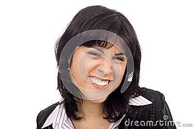 Disgusting girl Stock Photo