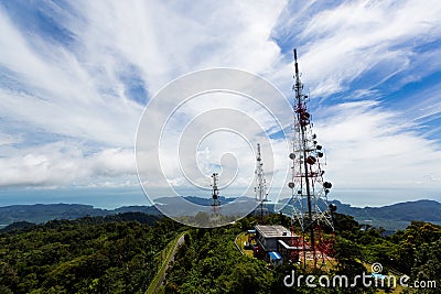 Dish antenna Stock Photo