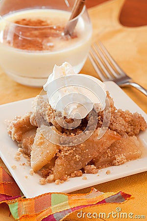 Dish Of Apple Crisp Stock Photo