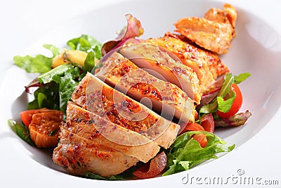 A dish of chicken breast Stock Photo