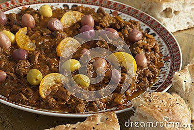 Dish with traditional moroccan douara Stock Photo