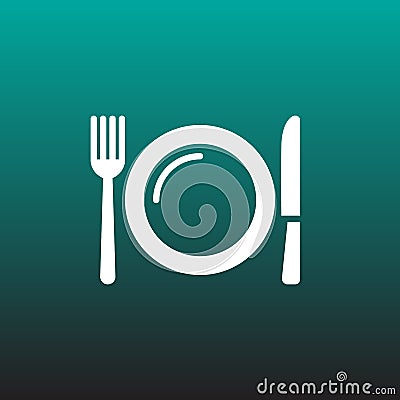 Dish vector icon illustration graphic design. Vector Illustration