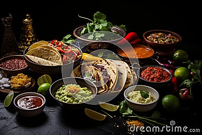 Dishes from typical Mexican cuisine Stock Photo