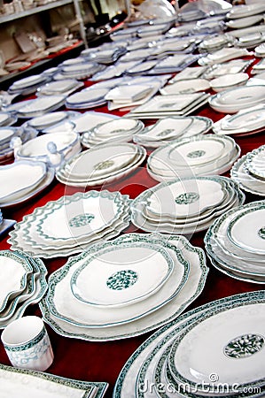 Dishware displaying Stock Photo