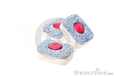 Dishwasher detergent tablets Stock Photo