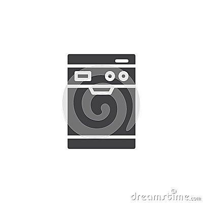 Dishwasher machine vector icon Vector Illustration