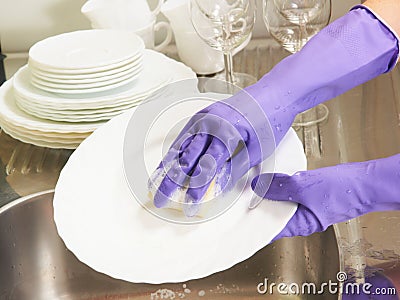 Dishwashing Stock Photo