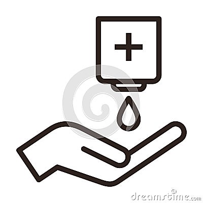 Disinfect and sanitise your hands Vector Illustration