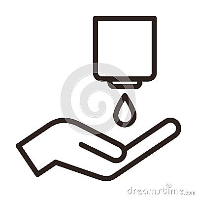 Disinfect and sanitise your hands Vector Illustration