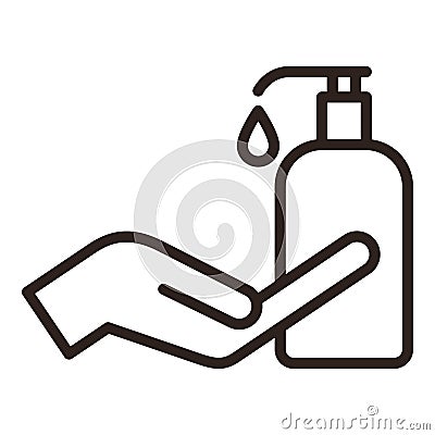 Disinfect and sanitise your hands Vector Illustration