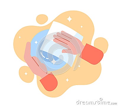 Disinfect things concept Vector Illustration