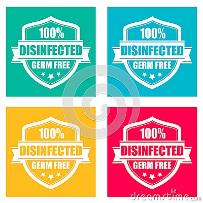 Disinfected area, germ free vector icon Vector Illustration