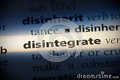 Disintegrate Stock Photo