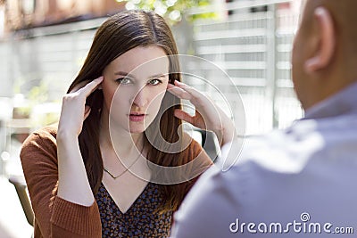 Disinterested Date Stock Photo