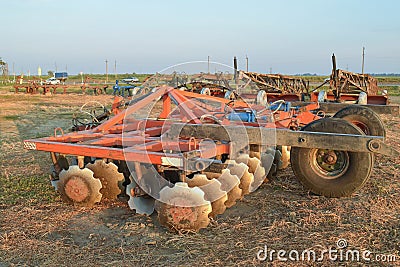 The disk harrow Stock Photo